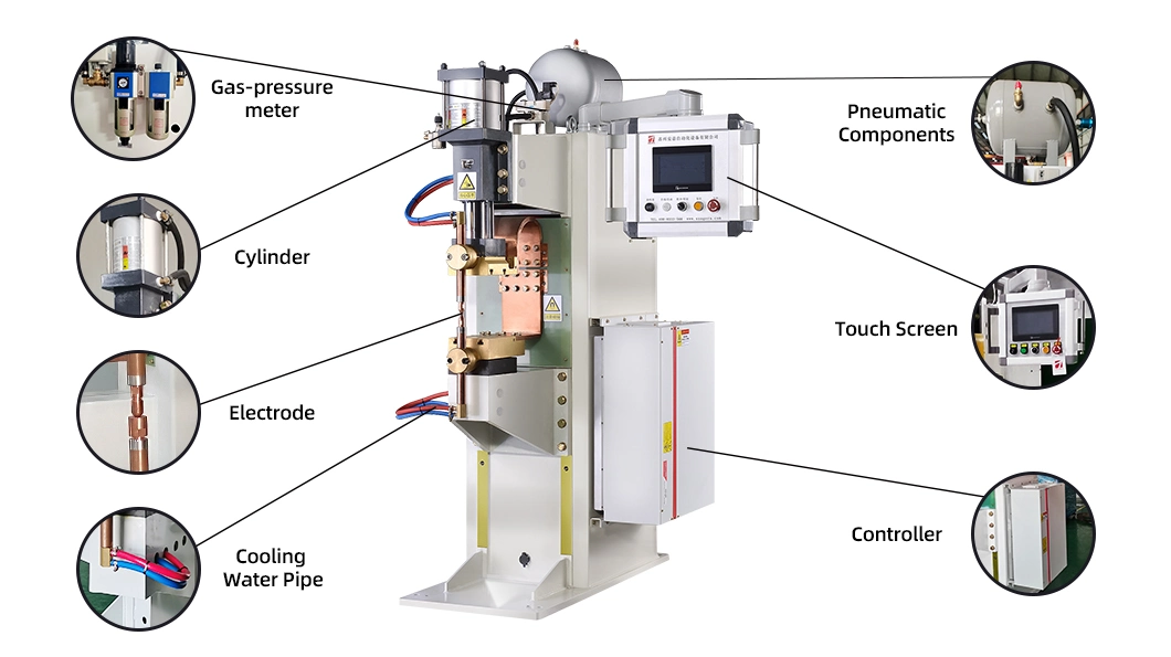 Long Arm 2+2mm Galvanized Sheet Handheld DC Spot Welding Machine