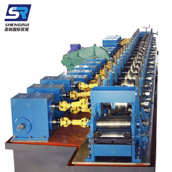 高周波溶接鋼丸ダクト角パイプ製造機